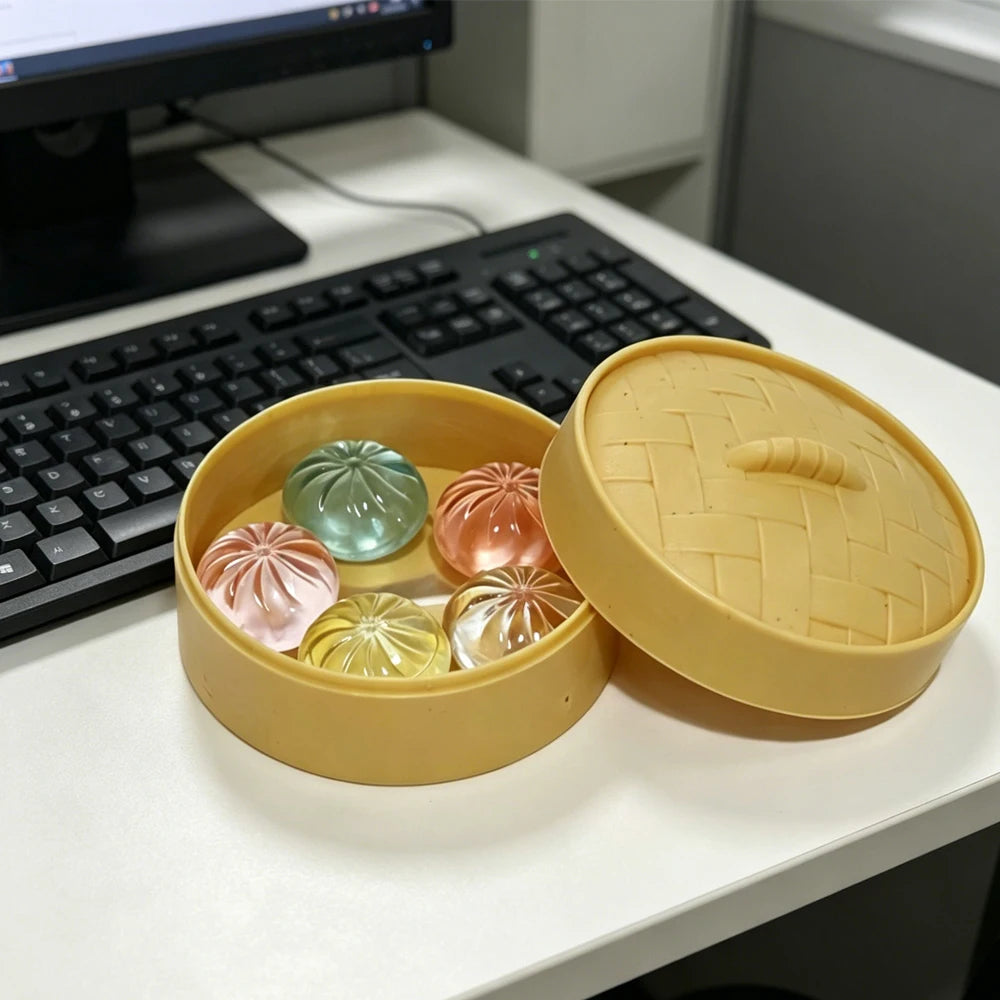 5Pcs Mini Dumplings With Steamer Bun