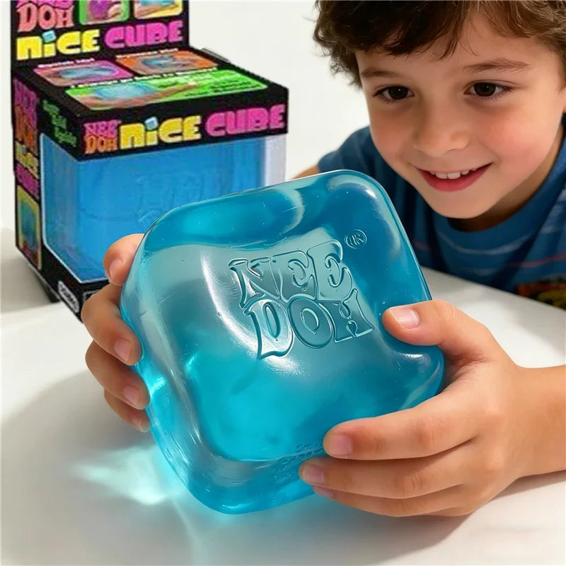 NeeDoh Nice Cube Squishy BLUE, PURPLE & PINK